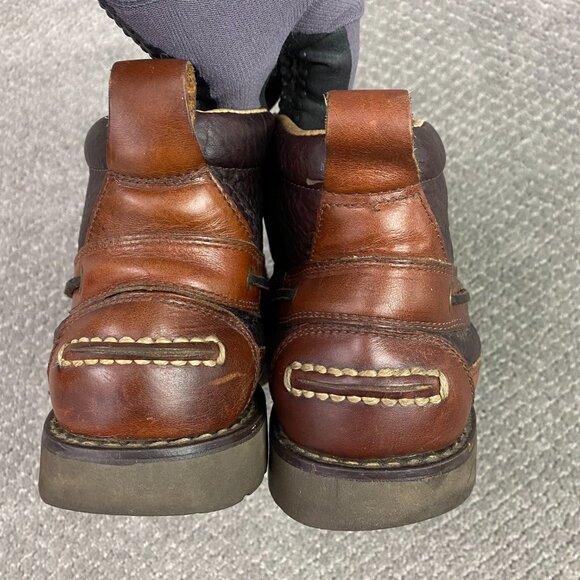 LL Bean Allagash Bison Chukka Boots Men's 9 D Brown Leather 0FCH1 OFCH1 - Picture 11 of 16